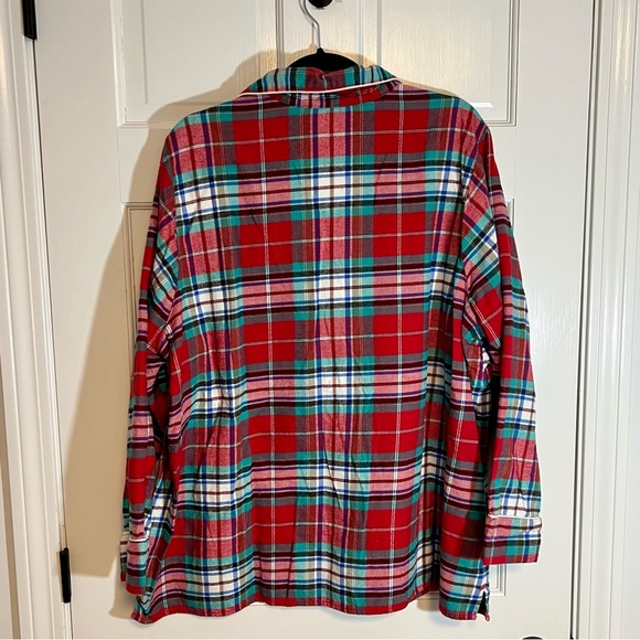 Lands’ End | Women’s Pajama Shirt, Rich Red Plaid Colorway, Size 2X- EUC - Picture 2 of 4